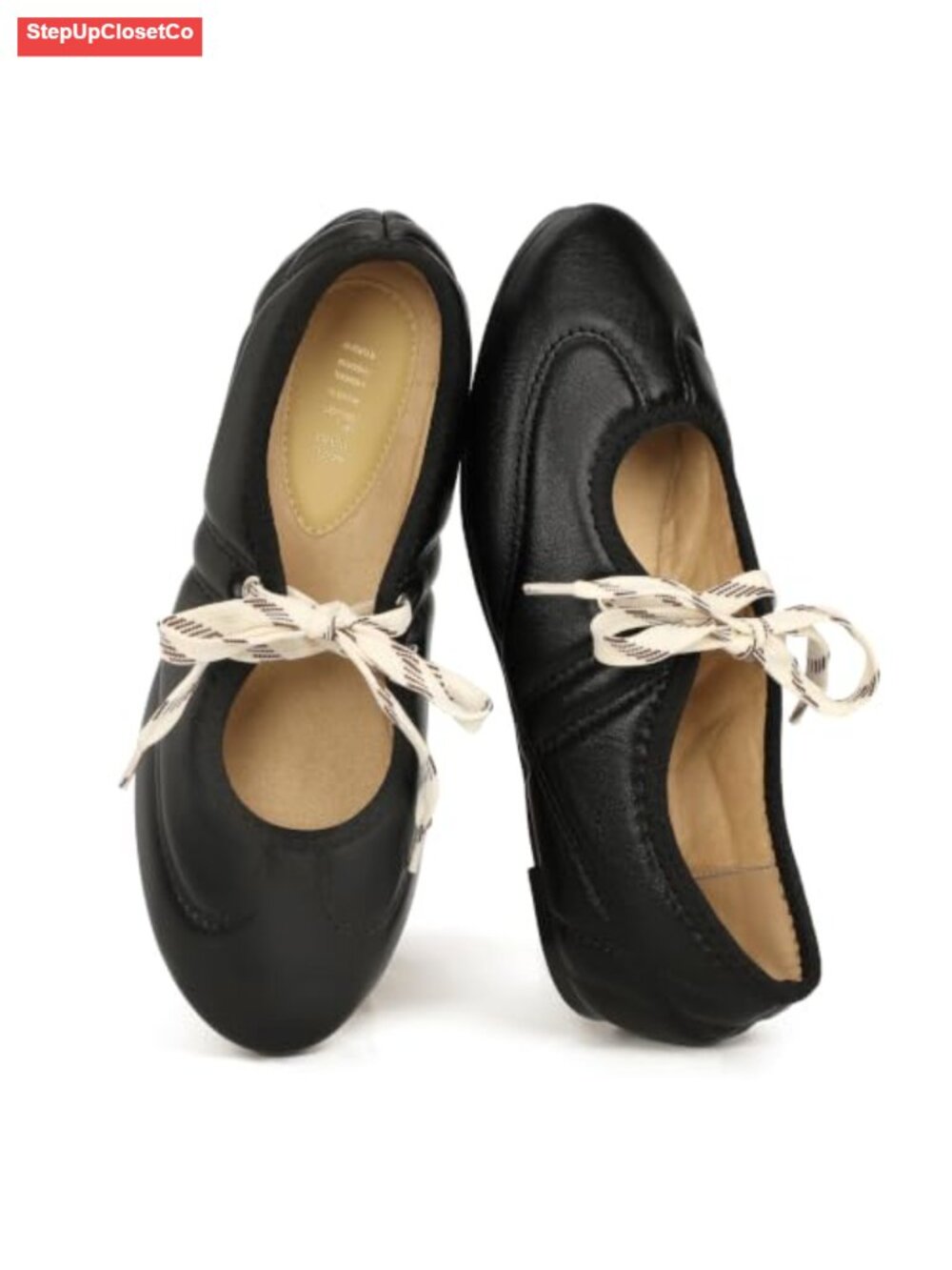Women's Mary Jane Ballet Flats Cushioned Insoles Faux Suede PU